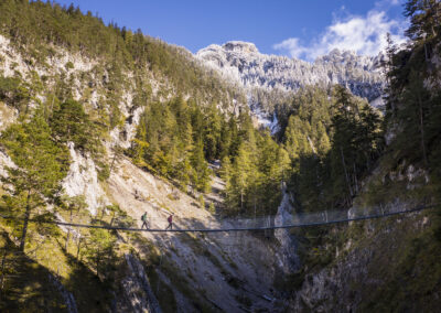 Weg zur Brunnsteinhütte Hängebrücke